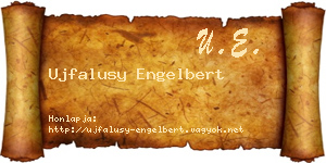 Ujfalusy Engelbert névjegykártya